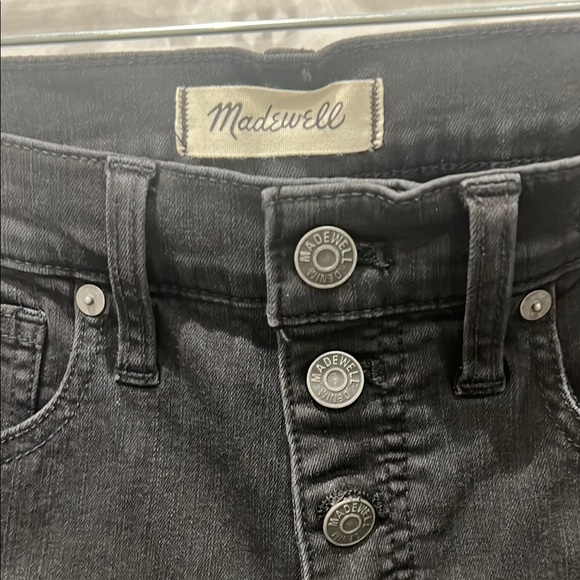Madewell Women's Black 9 “ mid rise skinny Jeans - Picture 2 of 6